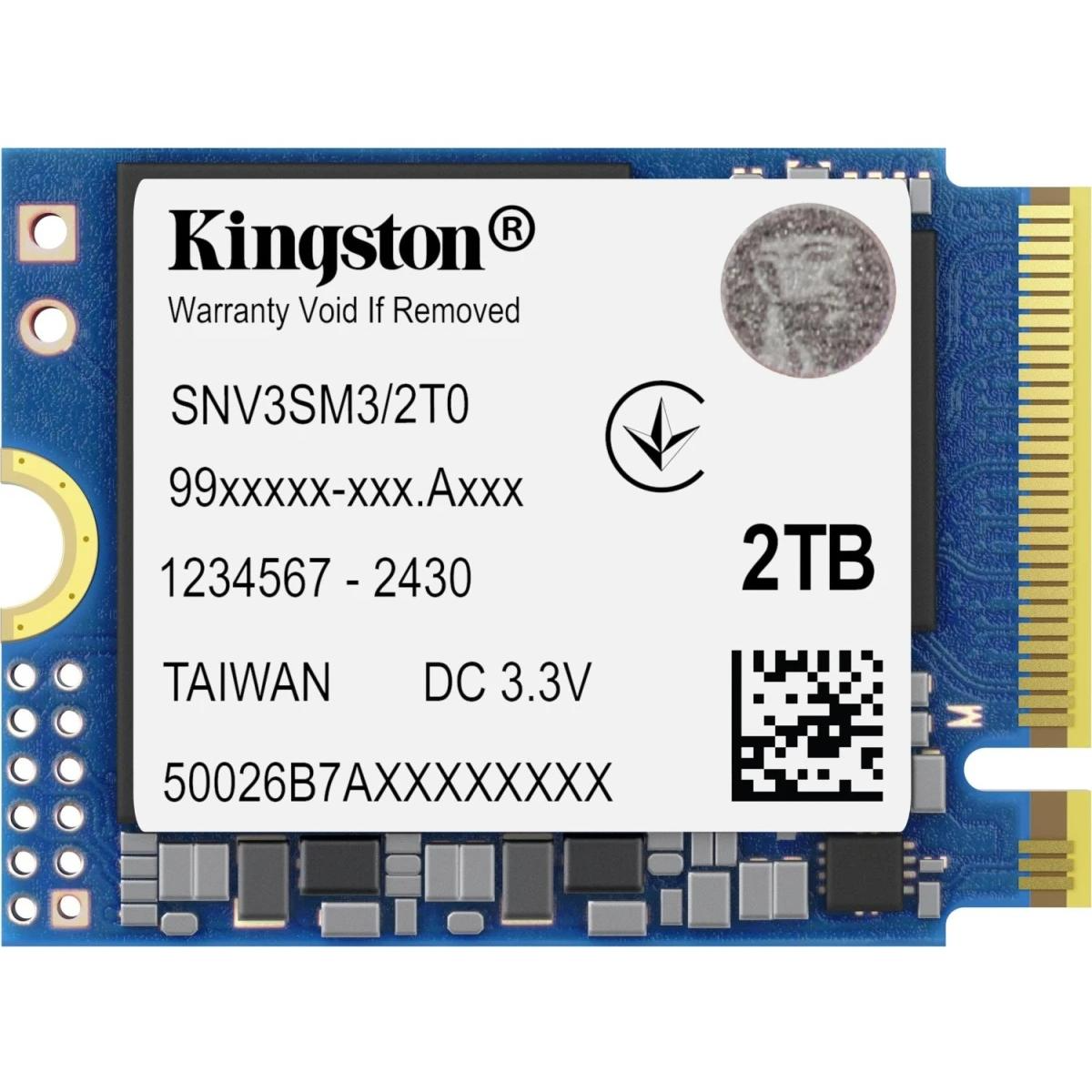 Kingston NV3 2TB M.2 2230 NVMe PCIe Gen 4x4 3D Nand Internal SSD Up to 6000 MB/s Kingston NV3 2TB M.2 2230 NVMe PCIe Gen 4x4 3D Nand Internal SSD Up to 6000 MB/s